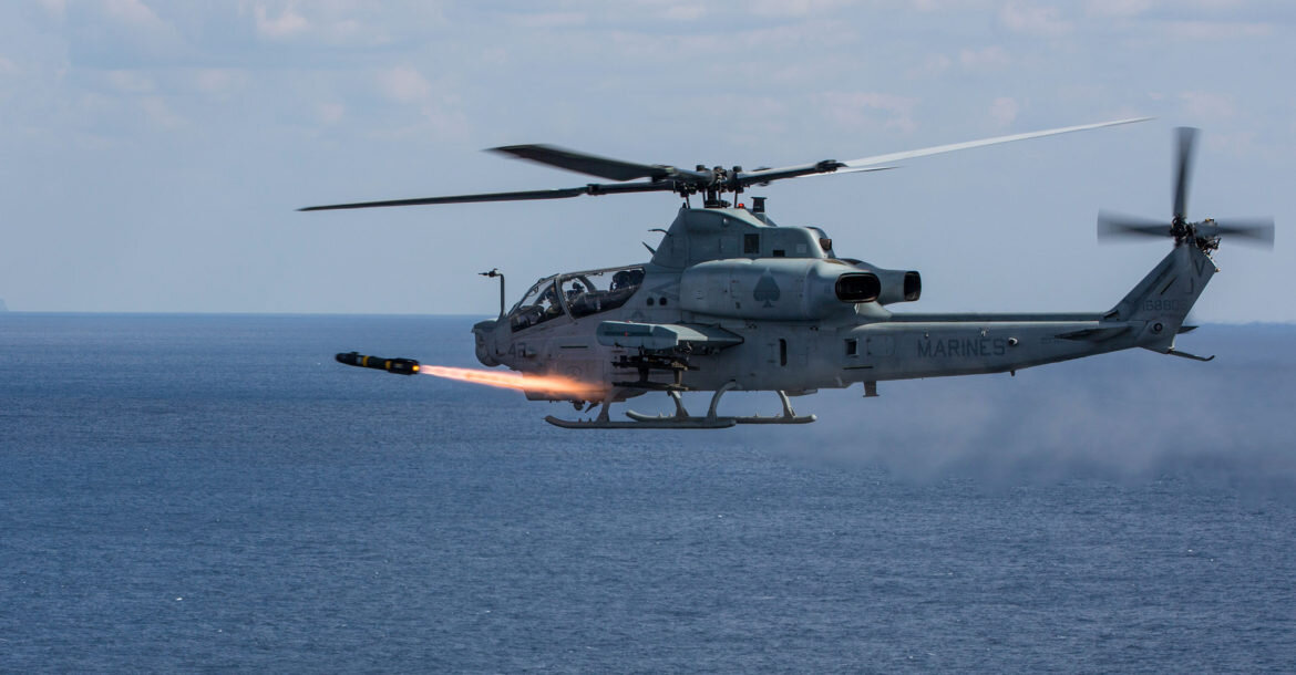 An AH-1Z Viper with Marine Light Attack Helicopter Squadron